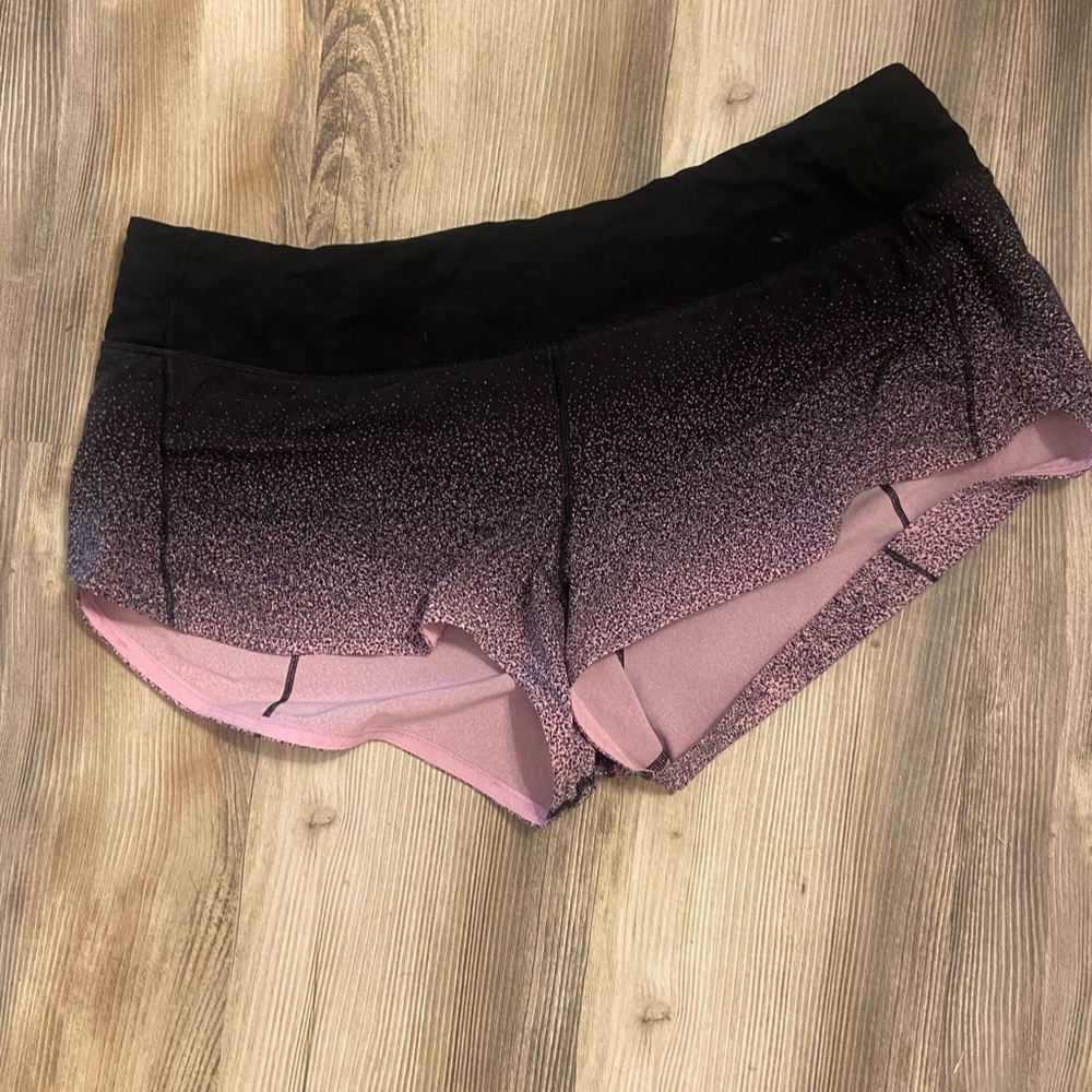 Women's Black and Pink Shorts Lululemon 10